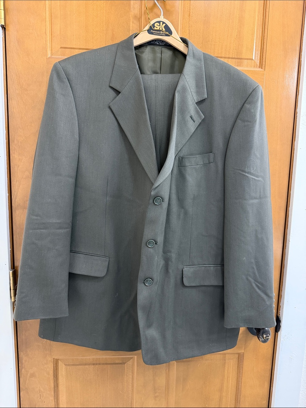 Jones New York Men's Dark Gray Three-Button Suit Jacket